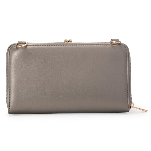 Montana West Crossbody Cell Phone Purse for Women RFID Blocking Cellphone Wallet - color: Wallet Sliver