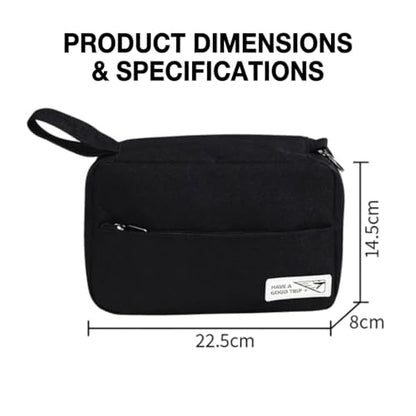 Travel Toiletry Bag for Men & Women Waterproof Hanging Organizer with Multiple Compartments Large Toiletry Bag with Refillable Travel Bottles Makeup Bag for Travel & Bathroom Essentials