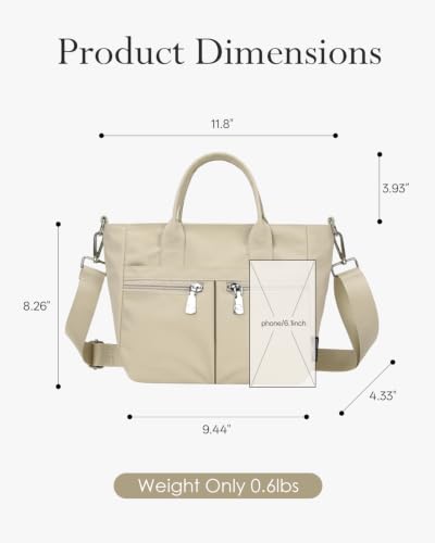 Small Tote Bag for Women, Mini Crossbody Purse Work Shoulder Bags - color: Khaki