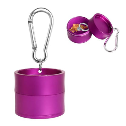 Mini Travel Ring Holder Keychain, Portable Jewelry Holder Keychain - color: 1-Tier Purple