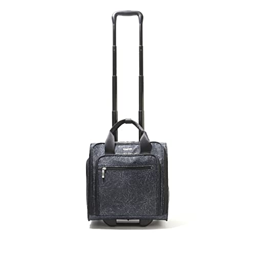 Baggallini 2 Wheel Underseater Carry-On - Lightweight Travel Weekender Luggage - color: Midnight Blossom Print