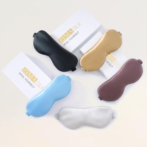 ZIMASILK Adjustable 100% 22 Momme Mulberry Silk Sleep Mask - color: Plum Wine