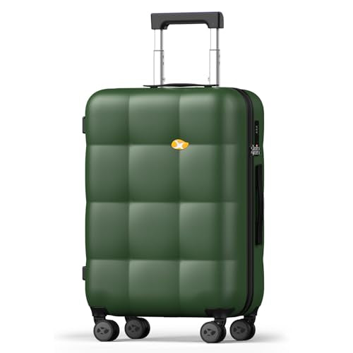 MGB Hardside 24 Inch Luggage, PC Hard Shell Checked Suitcase - color: Dark Green, size: 24 Inch