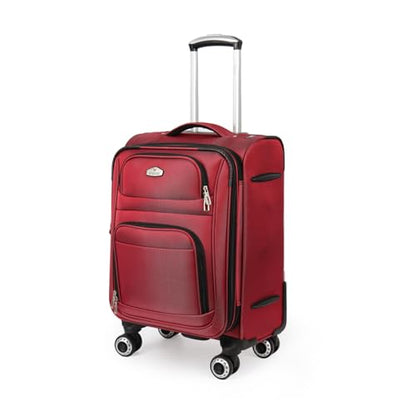 20'' Carry on Luggage,Softside Suitcase,Expandable 15% - color: Red, size: Carry-On 20-Inch