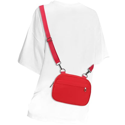 MAXTOP Small Crossbody Bags for Women Belt Bag Fanny Pack with Adjustable Strap - color: Red, style: Small Crossbody Bag