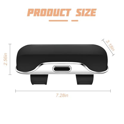 Zipelo 7.09 x 2.56 Inch Car Sun Visor Sunglasses Case, Black - color: Black