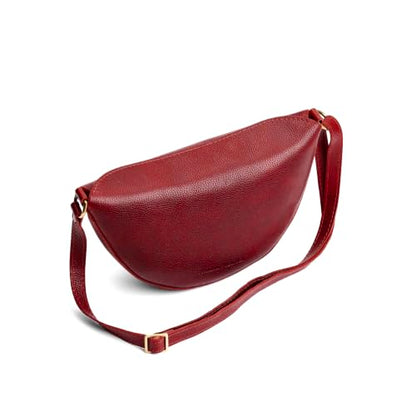 Portland Leather Goods Koala Sling Bag - Adjustable Full-Grain Leather - color: Chili Red, size: Large