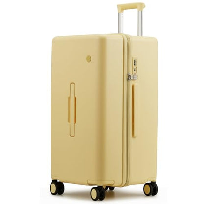 mixi 26'' Max Trunk Luggage Large Checked Luggage PC Hard Shell Rolling Travel Suitcases with Spinner Wheels & TSA Lock, Lark Yellow - color: Lark Yellow, size: 26 Inch Max