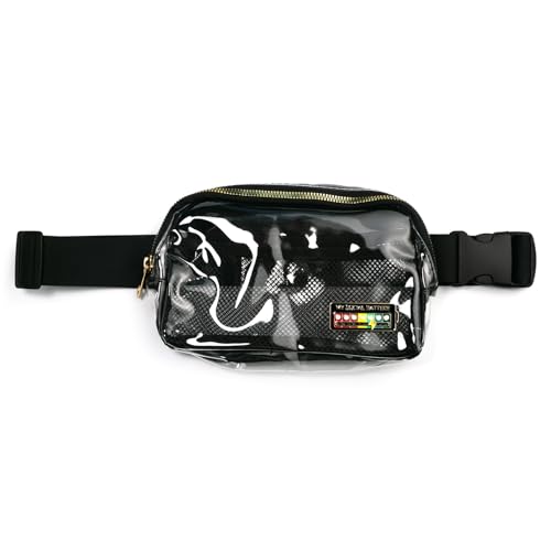 Fanny Pack Crossbody Sling Bag, Clear Black - color: Clear Black