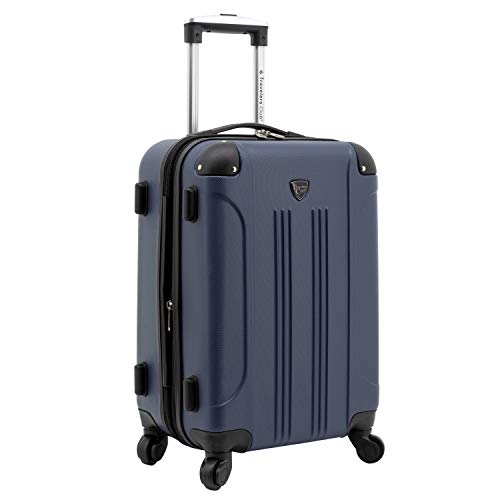 Travelers Club Chicago Hardside Expandable Spinner Luggages, Navy Blue, 5 Piece Set, TCL-77995-410 - color: Navy Blue, size: 5-Piece Set