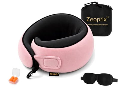 Travel Neck Pillow for Airplane, Neck Pillow for Travel, Pink - color: Pink