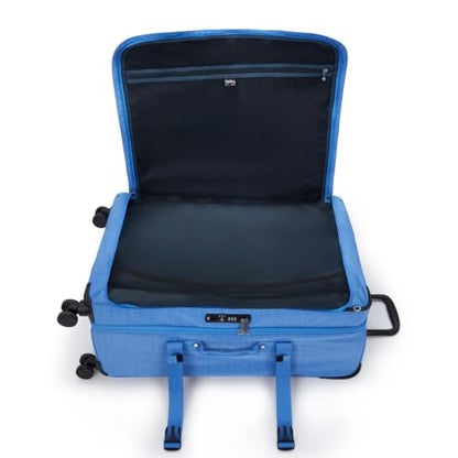 Kipling Women's Spontaneous Large 31-Inch Softside Spinner Wheel Luggage, Integrated TSA Accepted Lock - color: Cocktail Blue, size: Large