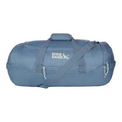 Eddie Bauer Stowaway Packable Duffel Bag | Travel | Foldable | Lightweight | Durable | Ripstop Polyester, 45L, Tile Blue - color: Tile Blue