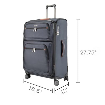 Ricardo Beverly Hills Montecito 3.0 Softside Luggage Collection Expandable Suitcases with Wheels and TSA Lock, 25" Medium Check-in (Graphite, 25-inch Medium Check-in) - color: Graphite, size: 25-inch Medium Check-in