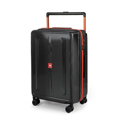 26" Luggage w/TSA LOCK,PC Hardshell Wide Handle Suitcase - color: Black, size: Checked-Medium 26-Inch