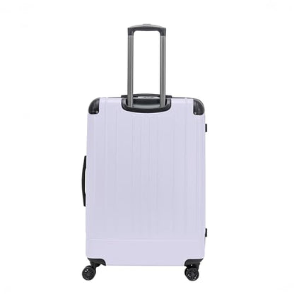 Flying Axis Collection Lightweight Hardside Expandable 8-Wheel Spinner Luggage, Lavender, 28-Inch Checked - color: Lavender, size: 28-Inch Checked