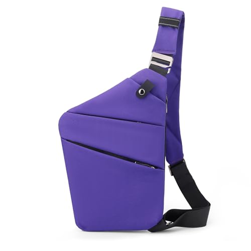 Travel Anti Pickpocket Purses, Slim Carry Crossbody Bag for Women & Man Travel Safe, Waterproof - color: Violet