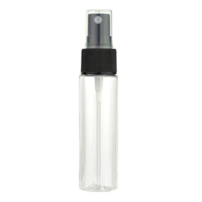 Jmkcoz Spray Bottles, 12 Pack 30ml 1oz Clear Empty Fine Mist Plastic Mini Travel Bottle Set Portable Refillable Liquid Containers for Cleaning Travel and 1 Pieces Microfiber Cleaning Cloth