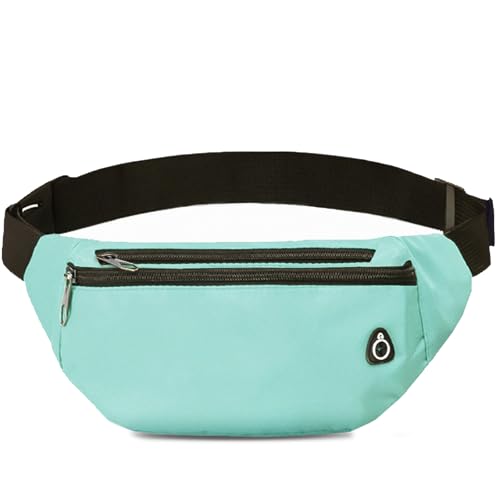 Fanny Pack for Women Men,Crossbody Water Resistant Sports Waist Bag Pack - color: 1pack-lightgreen