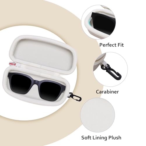 XANAD Hard Case for Safety Glasses,Sunglass Eyeglass Shooting Glasses,Cream - color: Cream