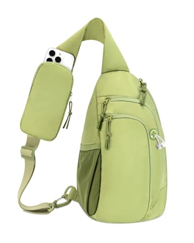 Sling Bag Crossbody Bags for Women with Anti-theft RFID Blocking Pocket - color: Large Green, size: Large