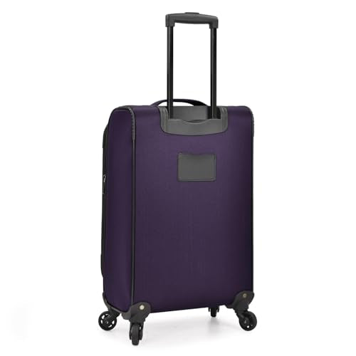 U.S. Traveler Aviron Bay Expandable Softside Luggage With Spinner Wheels, Purple, Carry-on 23-Inch - color: Purple, size: Carry-on 23-Inch
