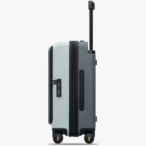 LEVEL8 Top Opening Carry on Luggage, 20 Inch Wide Handle Suitcase, Celadon - color: Celadon, size: 20Inch
