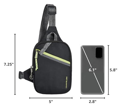 Travelon Anti-Theft Greenlander Compact Sling Bag - color: 제트 블랙