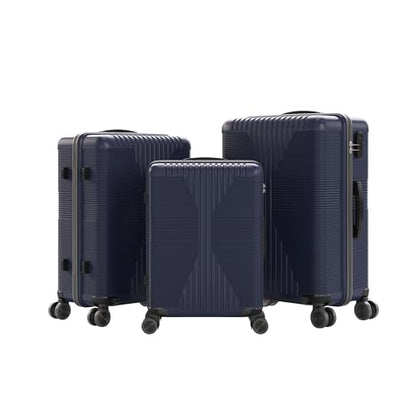 Karl home PP Hard Case Luggage Sets 3 Piece, Black, 20"/24"/28" - color: Blue, size: 3 Piece Set (20in/24in/28in)