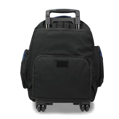 World Traveler Transworld 22-Inch Carry-On Rolling Backpack - BlackNavy - color: Blacknavy