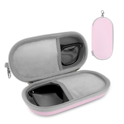 Double Sunglasses Case, Hard Shell Glasses Case for Men Women - color: Pu Pink