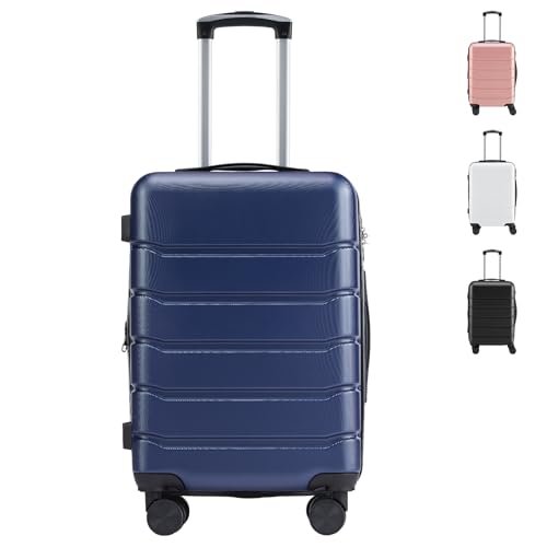 20 Inch Carry On Luggage with Spinner Wheels, Blue - color: Blue, size: 20 Inch