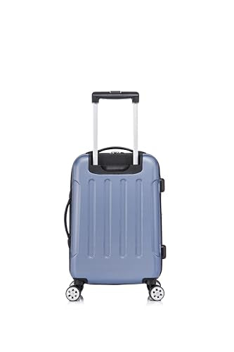 Rockland London Hardside 2 Piece Spinner Wheel Luggage Set, Carry-On 20" and Tote 14", Blue - color: Blue, size: 2 Piece (20"/14" Tote)