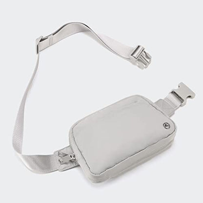 Pander Nylon Fanny Pack Belt Bag for Women with 5 Zipper Pockets - color: Seal Grey