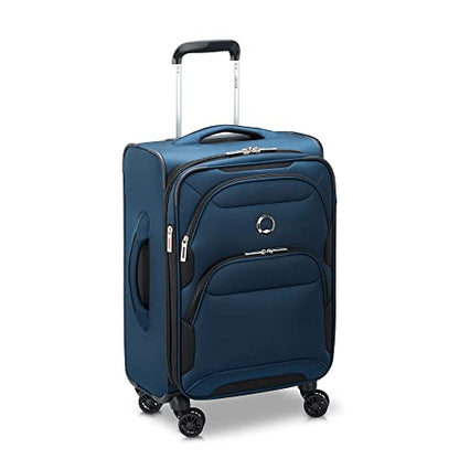 DELSEY PARIS Sky Max 2.0 Softside Expandable Luggage with Spinner Wheels, Blue, Carry-on 21 Inch - color: Blue, size: Carry-on, 21 Inch