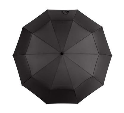 SIEPASA 49/54/62 Inch Windproof Golf Umbrella - Automatic Open/Close, Real Wood Handle - Large Folding Travel Umbrella for Wind, Rain & Sun Protection.(Black2,54) - color: Black 2, size: 54 Inch