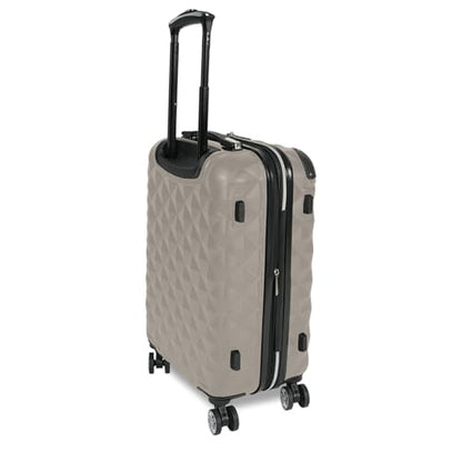 Kenneth Cole REACTION Diamond Tower Collection Lightweight Hardside Expandable 8-Wheel Spinner Travel Luggage, Rye, 28-Inch Checked - color: Rye, size: 28-Inch Checked