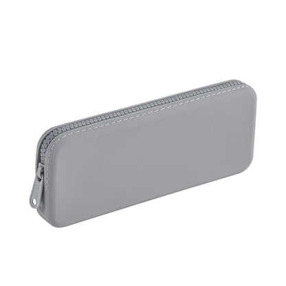 Silicone Makeup Brush Holder Travel Makeup Bag Soft Portable Brush Organizer, Large Travel Essentials Makeup Brush Case Zipper Pouch (Dark Grey) - color: Dark Grey