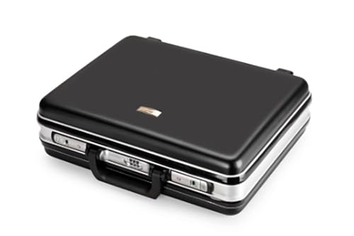 Baxi&barna ABS&PC Business Briefcase, Security Lockbox for Important Documents, New Aluminum Frame Money Box
