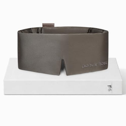 Dore & Rose Deep Sleep Mask, 100% Pure Silk Eye Mask for Sleeping - color: Charcoal