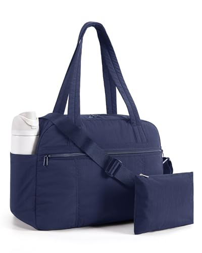 LIGHT FLIGHT Personal Item Travel Bag, Gym Bag for Women, Weekender Duffel - color: Navy Blue
