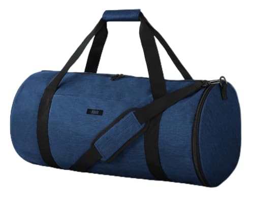 MIER Medium Gym Duffle Bag with Shoe Compartment & Wet Pocket, 35L, Navy - color: navy blue, size: 35L