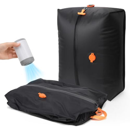 Fantictas Vacuum Bags for Travel, 2x24L Compression Bags with Wireless Pump - size: 2PACK-24L