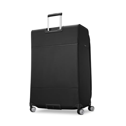 Samsonite UpLIFT Lightweight Large Checked Softside Luggage with Spinner Wheels - Expandable - Airline-Approved, Polyester Soft Suitcase for Ultra Light Travel - Black - color: Black, size: Large Checked