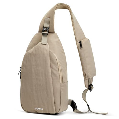 G4Free Sling Bag for Men, RFID Blocking Crossbody Bag for Daily - color: khaki