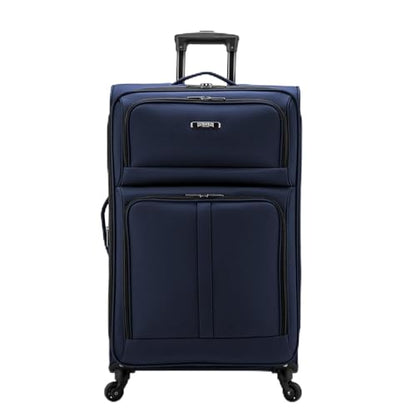 U.S. Traveler Anzio Softside Expandable Luggage with Spinner Wheels, Navy, 30-Inch Large - color: Navy, size: 30-Inch Large