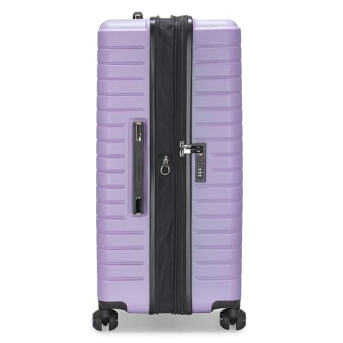 Traveler's Choice Archer Polycarbonate Hardside Spinner Luggage Set, Tie Down Straps, Purple, Checked 29-Inch - color: Light Purple, size: 1-Piece (Checked 29-Inch)