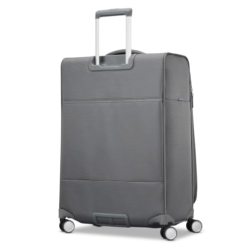 Samsonite Soft-Sided 2-PC: 20/25” (Carry-on & Medium Checked) Lightweight Expandable PortLift Luggage Set: Durable, Four Spinner Wheels, Adjustable Handle, TSA Lock, 2 Front & Side Pocket- Steel Grey - color: Steel Grey, size: 2-Piece (20"/25")