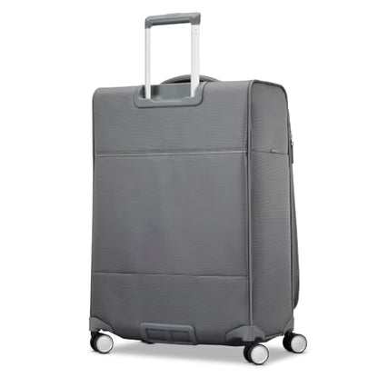 Samsonite Soft-Sided 2-PC: 20/25” (Carry-on & Medium Checked) Lightweight Expandable PortLift Luggage Set: Durable, Four Spinner Wheels, Adjustable Handle, TSA Lock, 2 Front & Side Pocket- Steel Grey - color: Steel Grey, size: 2-Piece (20"/25")