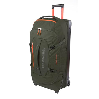 Eddie Bauer Expedition Rolling Duffel Bag with Wheels - Dark Thyme, 34" - color: Dark Thyme, size: 34" (Check-In)